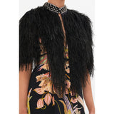 CAMILLA - Lady Of The Moon Feather Beaded Gilet Sz S