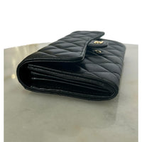 CHANEL - Classic Flap Long Quilted Black Wallet