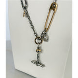 ALEXANDER McQUEEN - Charm & Safety Pin Necklace
