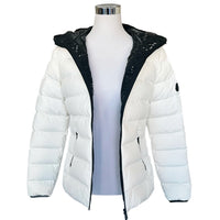 MONCLER - Herbe Hooded Short Down Jacket Sz 3 - Natural White