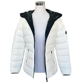 MONCLER - Herbe Hooded Short Down Jacket Sz 3 - Natural White