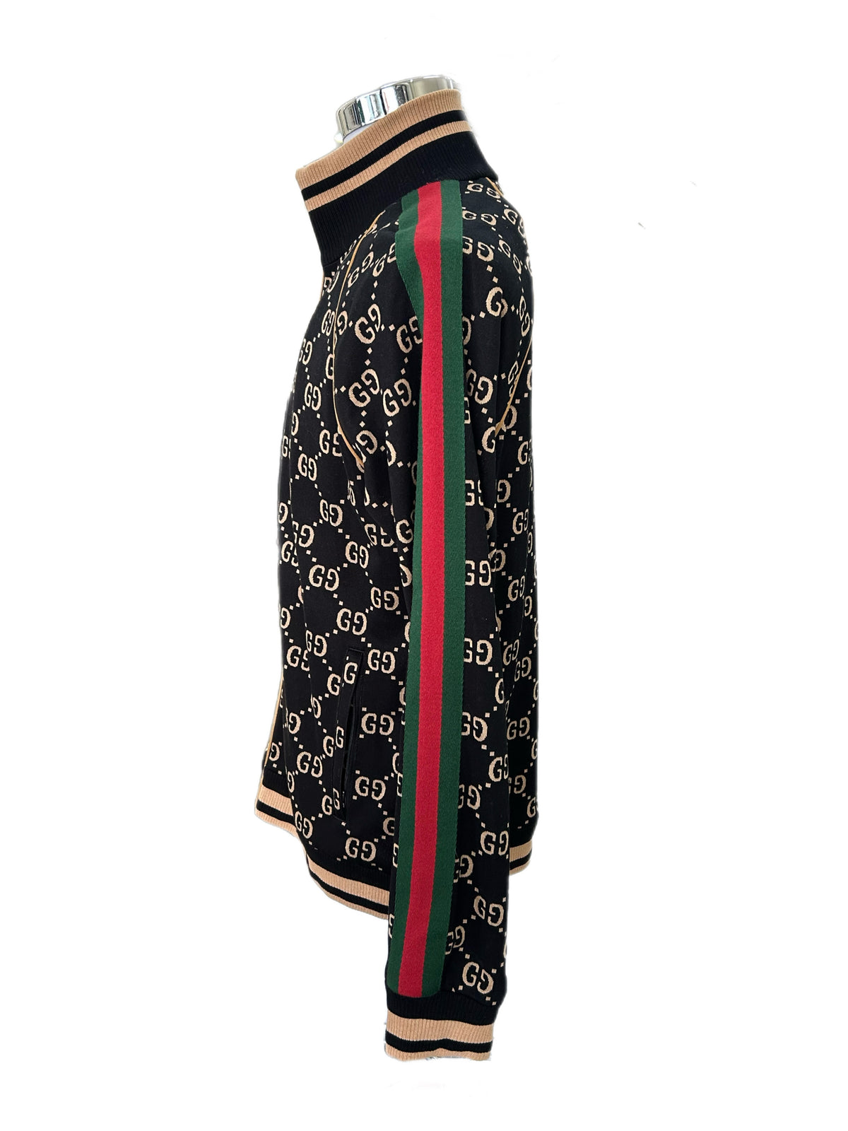 GUCCI - Monogram Side-Stripe Jacket Sz XL