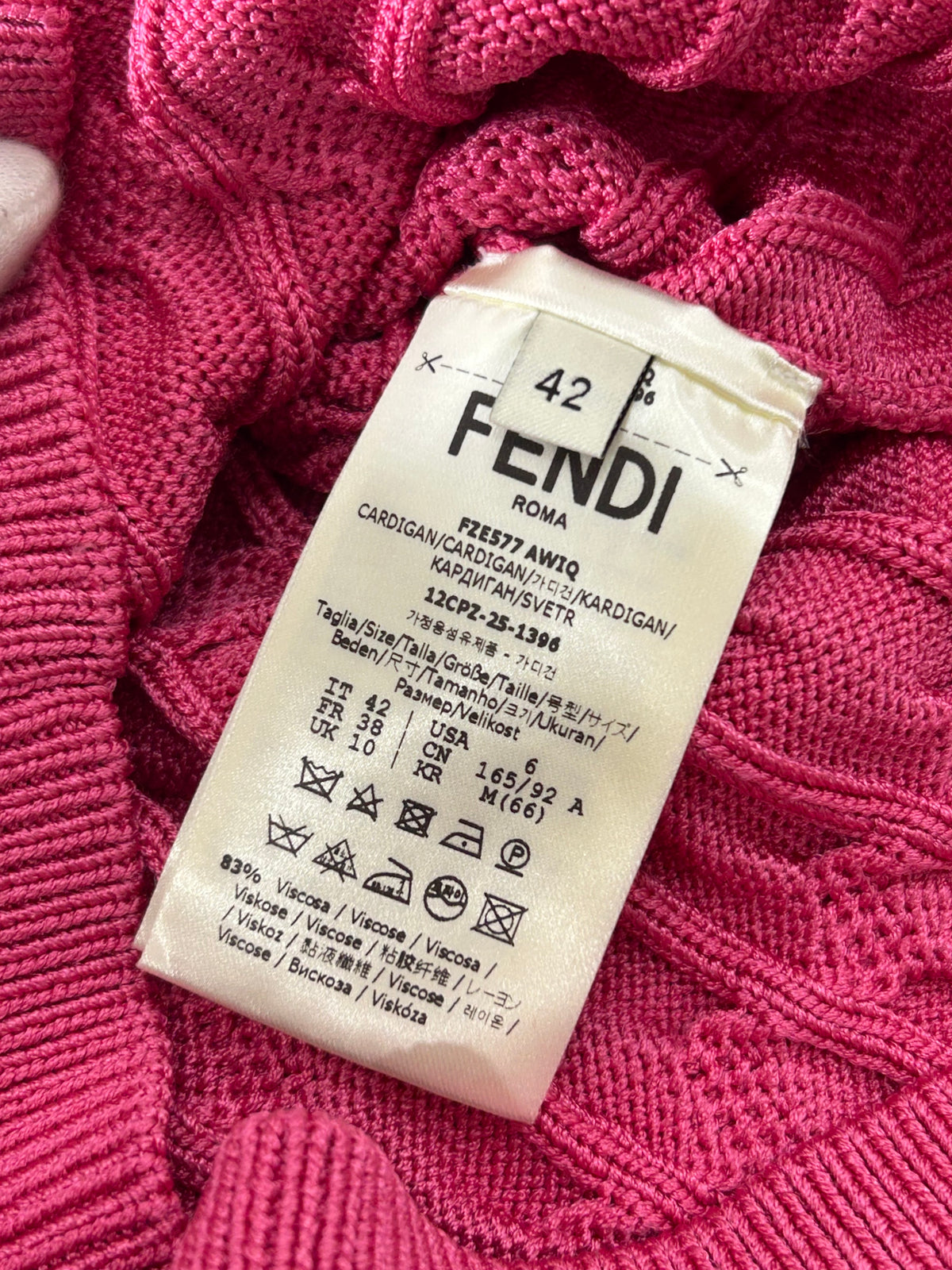 FENDI - *Current* Pink Cardigan & Skirt Set