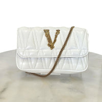 VERSACE - Vertus White Quilted Mini Bag