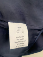CARLA ZAMPATTI - Chelsea Suedette Cape Jacket - Navy Sz 14