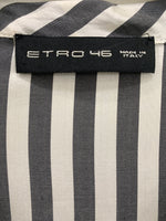 ETRO - Striped Silk Tie Neck Blouse Sz 46