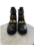 MOSCHINO - Milano Black Leather Boots Sz 40