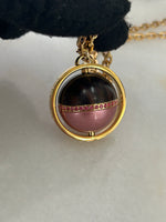 LOUIS VUITTON - Crystal & Wood Sphere Pendant Necklace