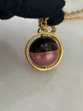 LOUIS VUITTON - Crystal & Wood Sphere Pendant Necklace