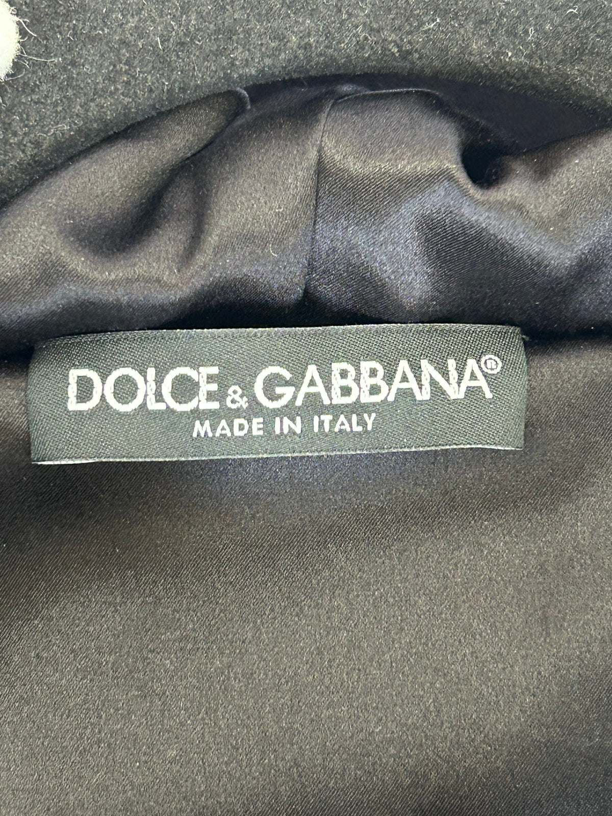 DOLCE & GABBANA - Velvet Hooded Jacket ‘Love Begets Love’ Sz IT 44