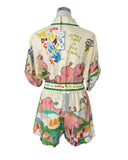 ALEMAIS - Nadia Linen Shirt & Shorts Set Sz 10-12