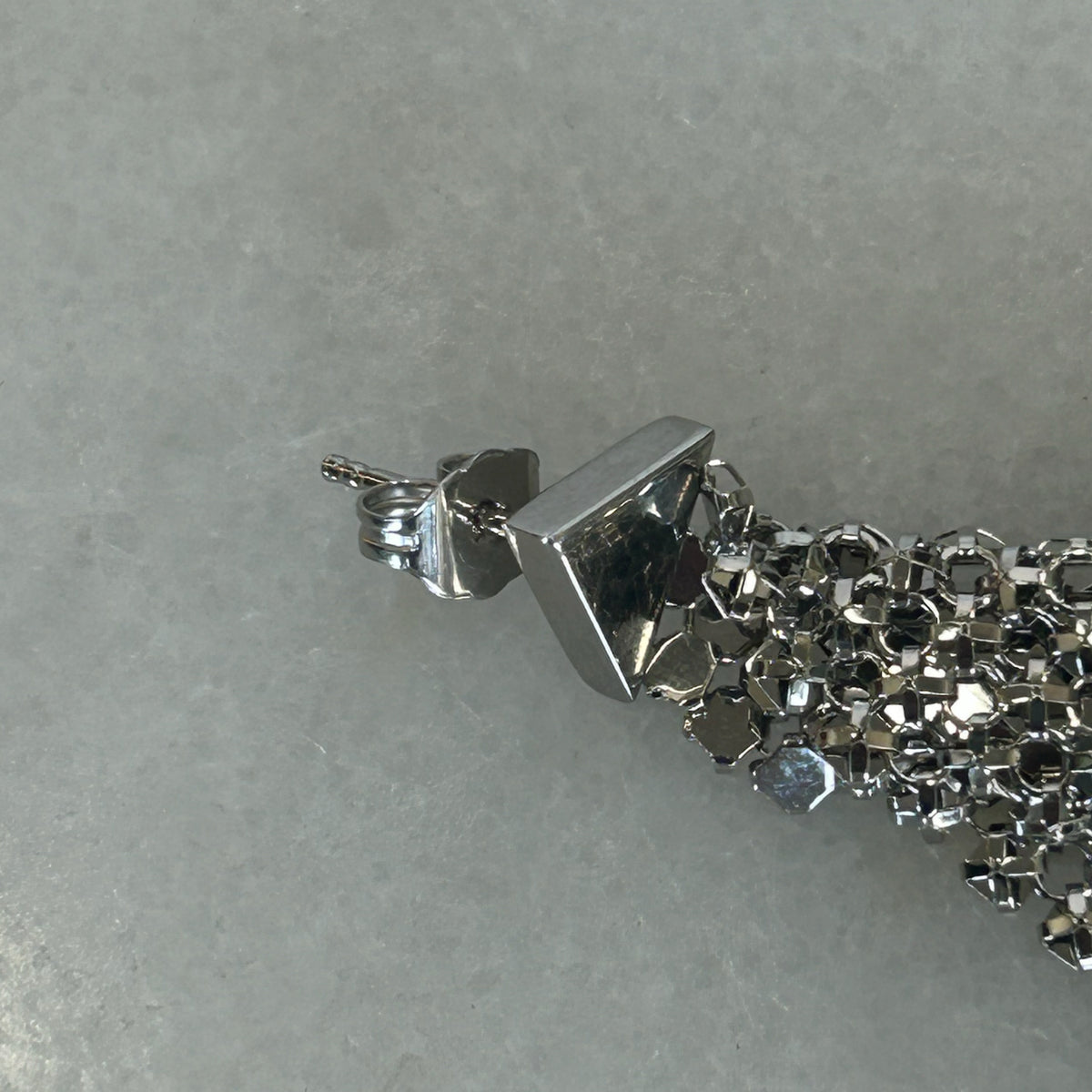 RABANNE - Silver Chainmail Earrings