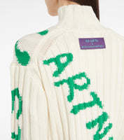 STELLA MCCARTNEY x Ed Curtis - Printed Wool-Blend Sweater Sz S