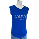 BALMAIN - Blue Logo Tank Top Sz 8-10