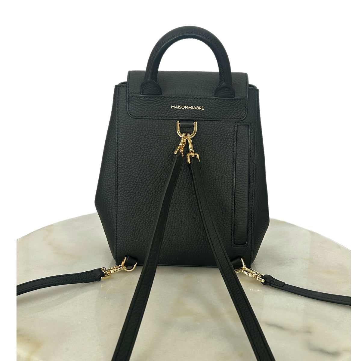 MAISON de SABRÉ - Mini Black Soft Leather Backpack