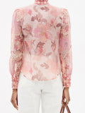 ZIMMERMANN - Concert Scalloped Shirt in Pink Sz 1