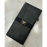 PRADA - Saffiano Black Leather Travel Wallet