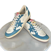 GOLDEN GOOSE - Ball Star Sneakers in Blue/White Sz 40