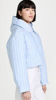 ALEXANDER WANG - Oxford Bubble Hem Puffer Jacket Sz XS (Relaxed Fit)