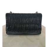 PRADA - Two-Way Leather Gaufre Black Bag
