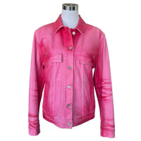 GIVENCHY - Luster Denim Jacket in Pink Sz S