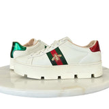 GUCCI - Ace Platform Sneaker with Bee Embroidery Sz 37.5