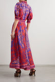 ZIMMERMANN - Raie Swing Belted Maxi Dress Sz 2