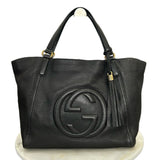 GUCCI - Soho Black Leather Tote Bag