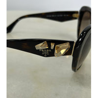 PRADA - Tortoiseshell Jewelled Butterfly Sunglasses