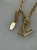 LOUIS VUITTON - Crystal & Wood Sphere Pendant Necklace