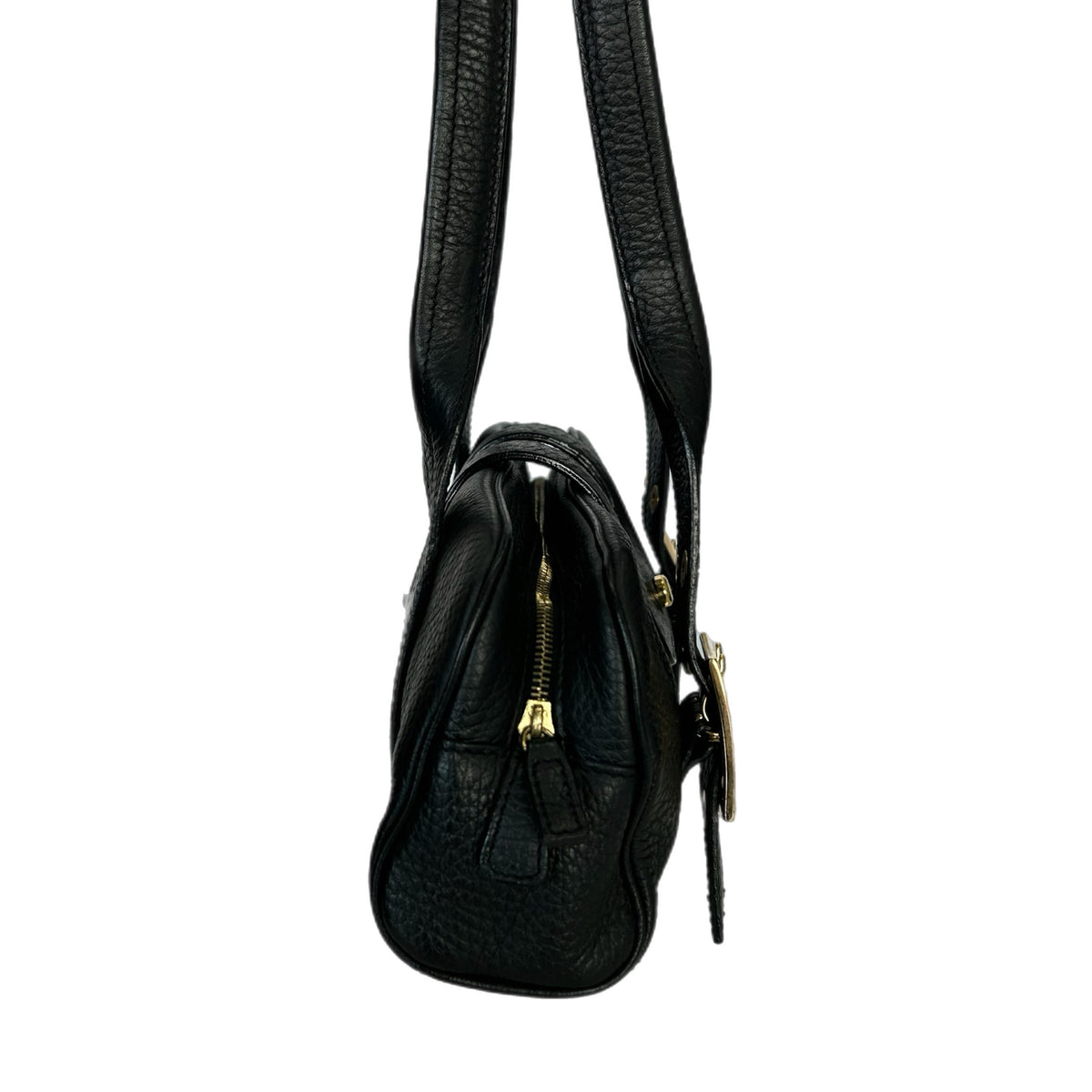 VERSACE - Black Leather  Shoulder Bag