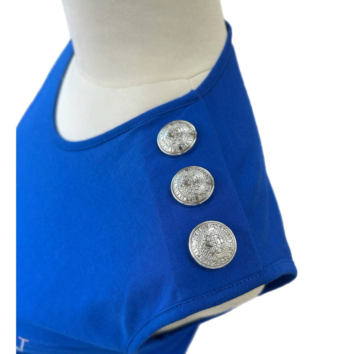 BALMAIN - Blue Logo Tank Top Sz 8-10
