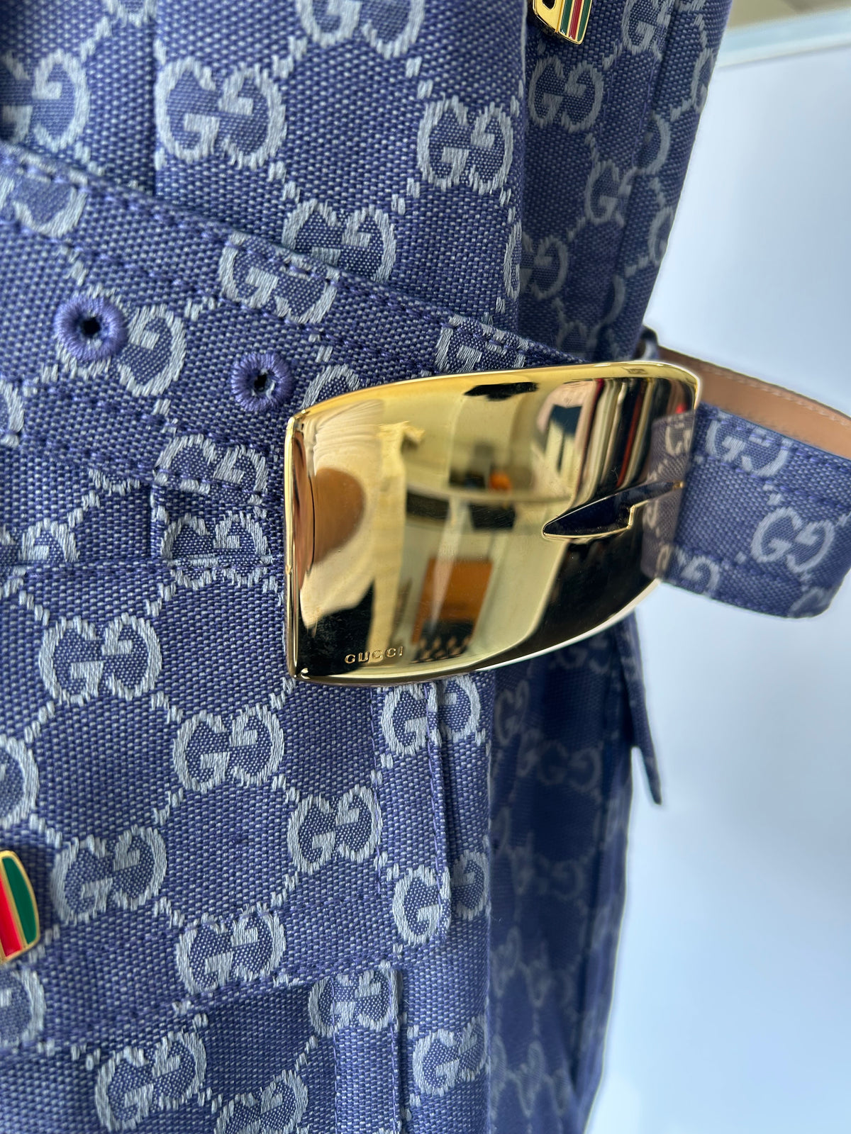 GUCCI - GG Monogram-Jacquard Cotton Jacket Sz 40