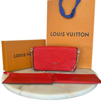 LOUIS VUITTON - Felicie Pochette - Red Epi Leather Crossbody Bag