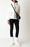 MONCLER - Herbe Hooded Short Down Jacket Sz 3 - Natural White