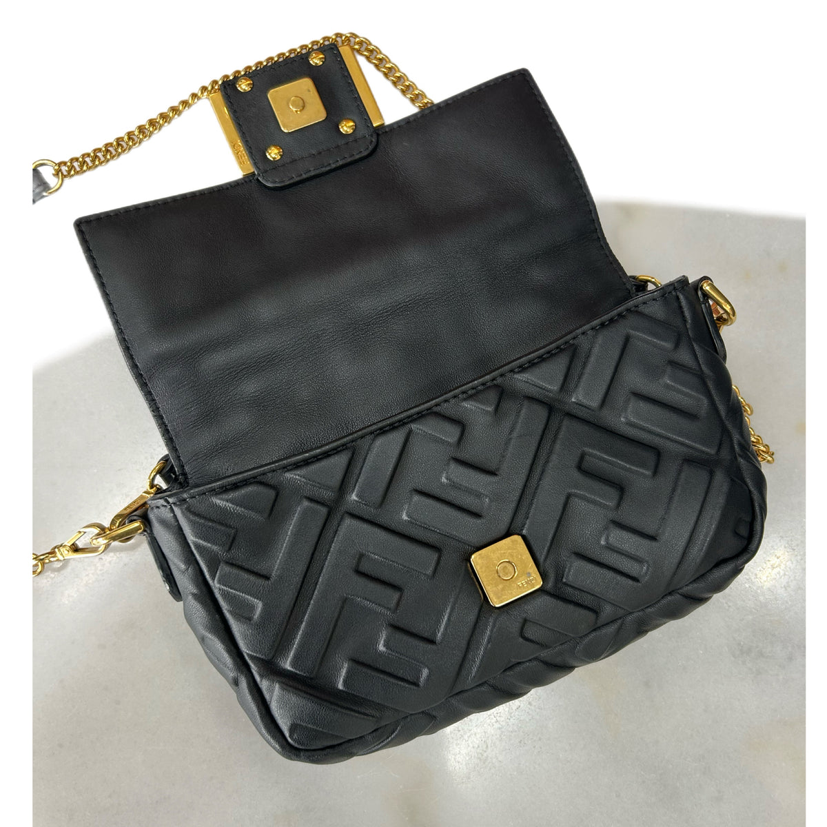 FENDI - Mini Baguette Black Bag