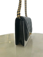 CHANEL - Wallet on Chain Bag in Black Lamb Leather