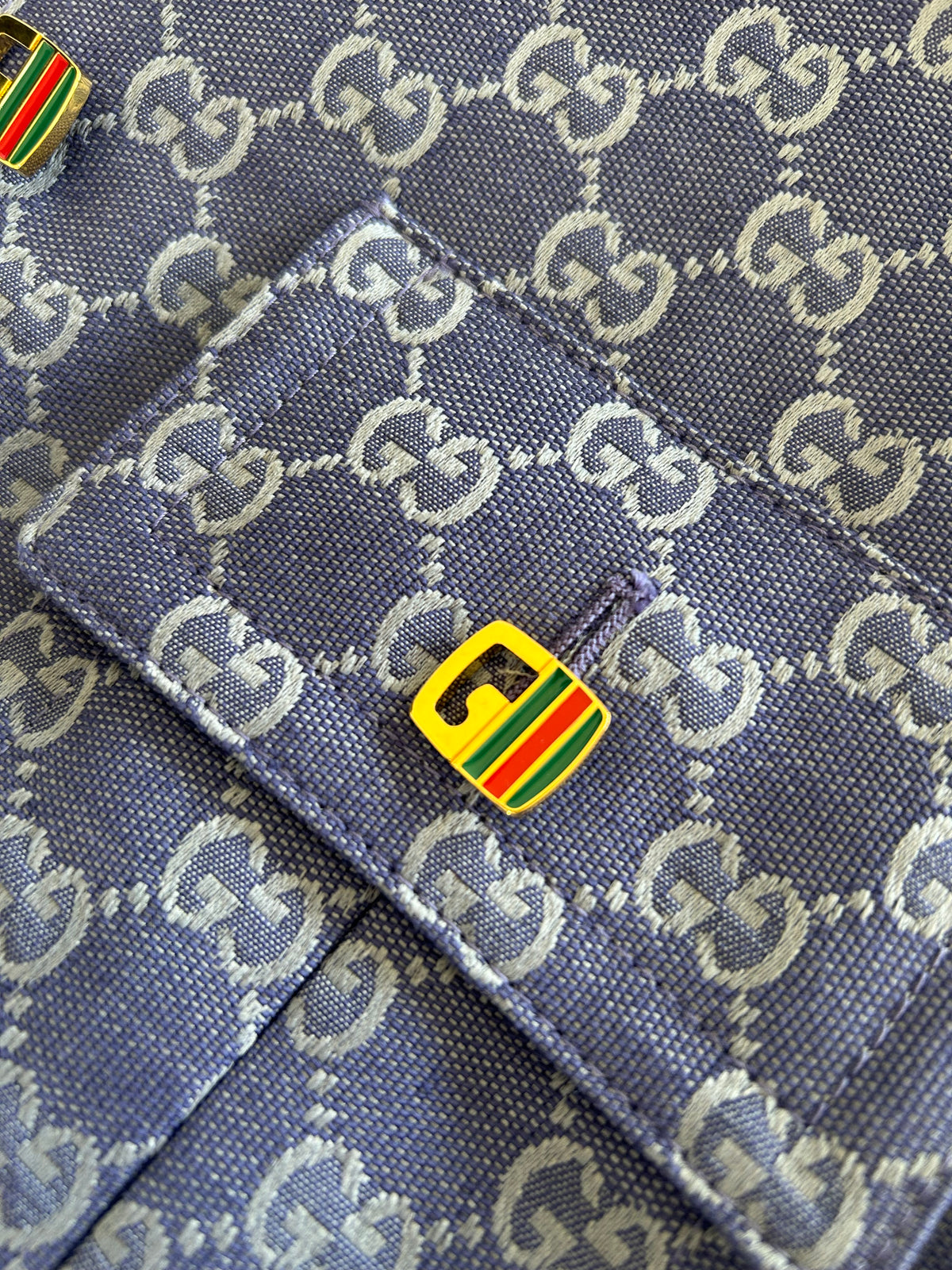 GUCCI - GG Monogram-Jacquard Cotton Jacket Sz 40