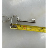 TIFFANY & Co. - Sterling Silver Large Oval Key Pendant & Chain
