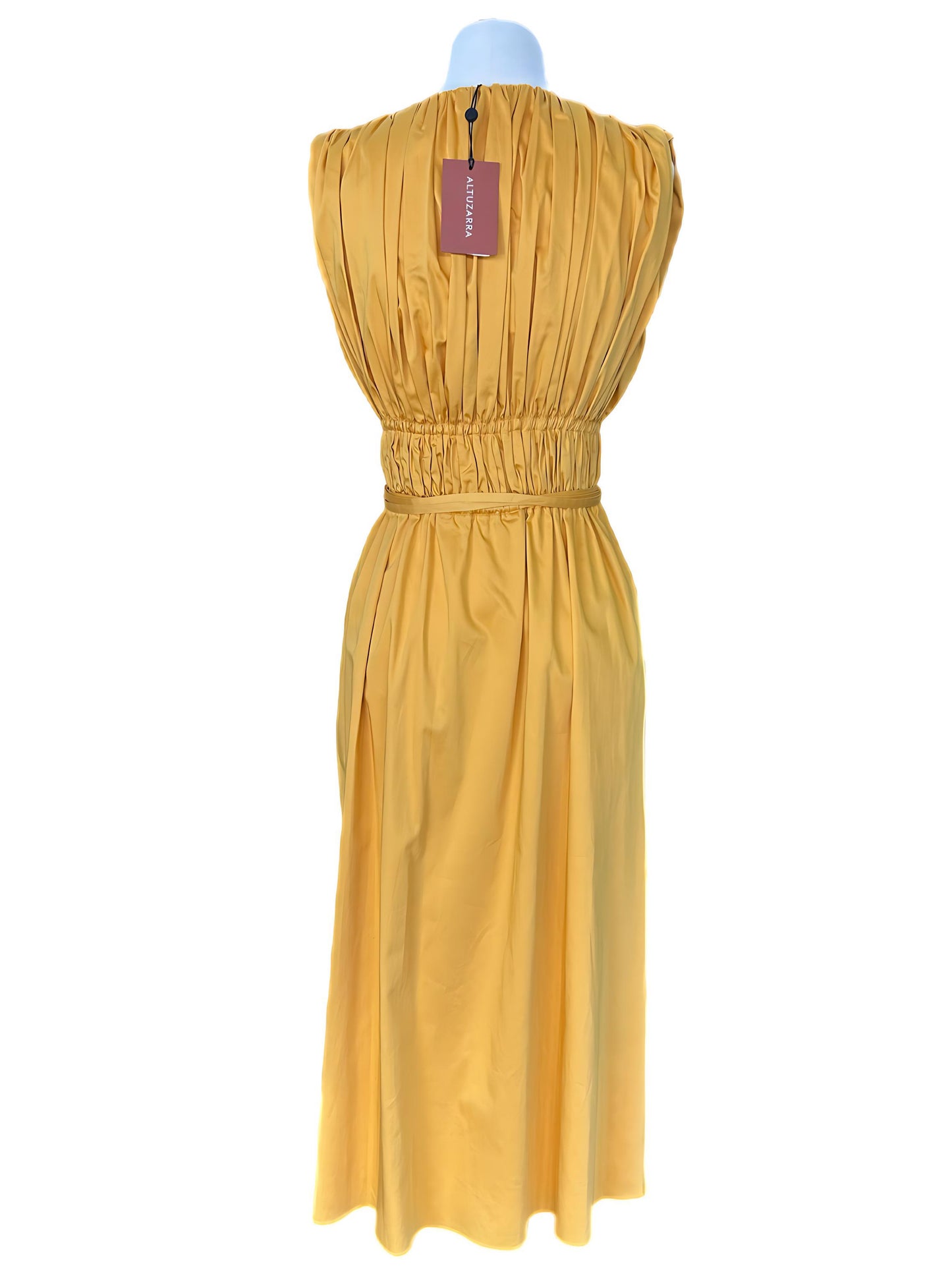 ALTUZARRA - Fiona Gathered Stretch-Cotton Dress Sz M