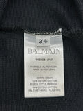 BALMAIN - Glitter Logo Black Jumper Sz 36