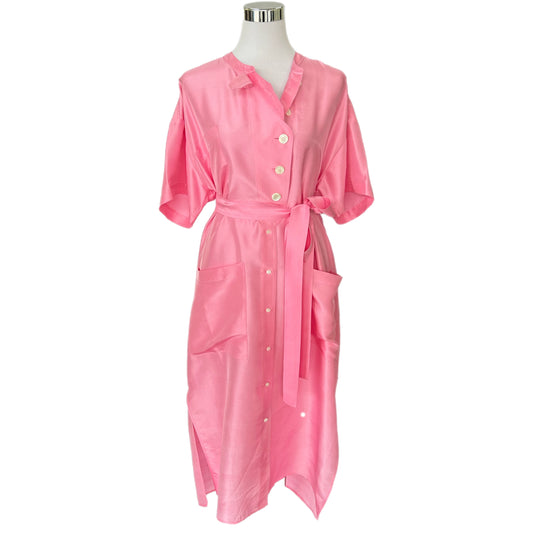 OROTON - Candy Pink Silk Dress Sz 14 (Suit 10-14)