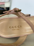 GUCCI - Pink Leather GG Marmont Block Sandals
Size EU 38
