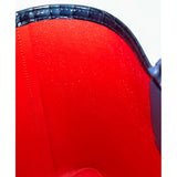 CHRISTIAN LOUBOUTIN - Blue Alligator Embossed Cabata Tote