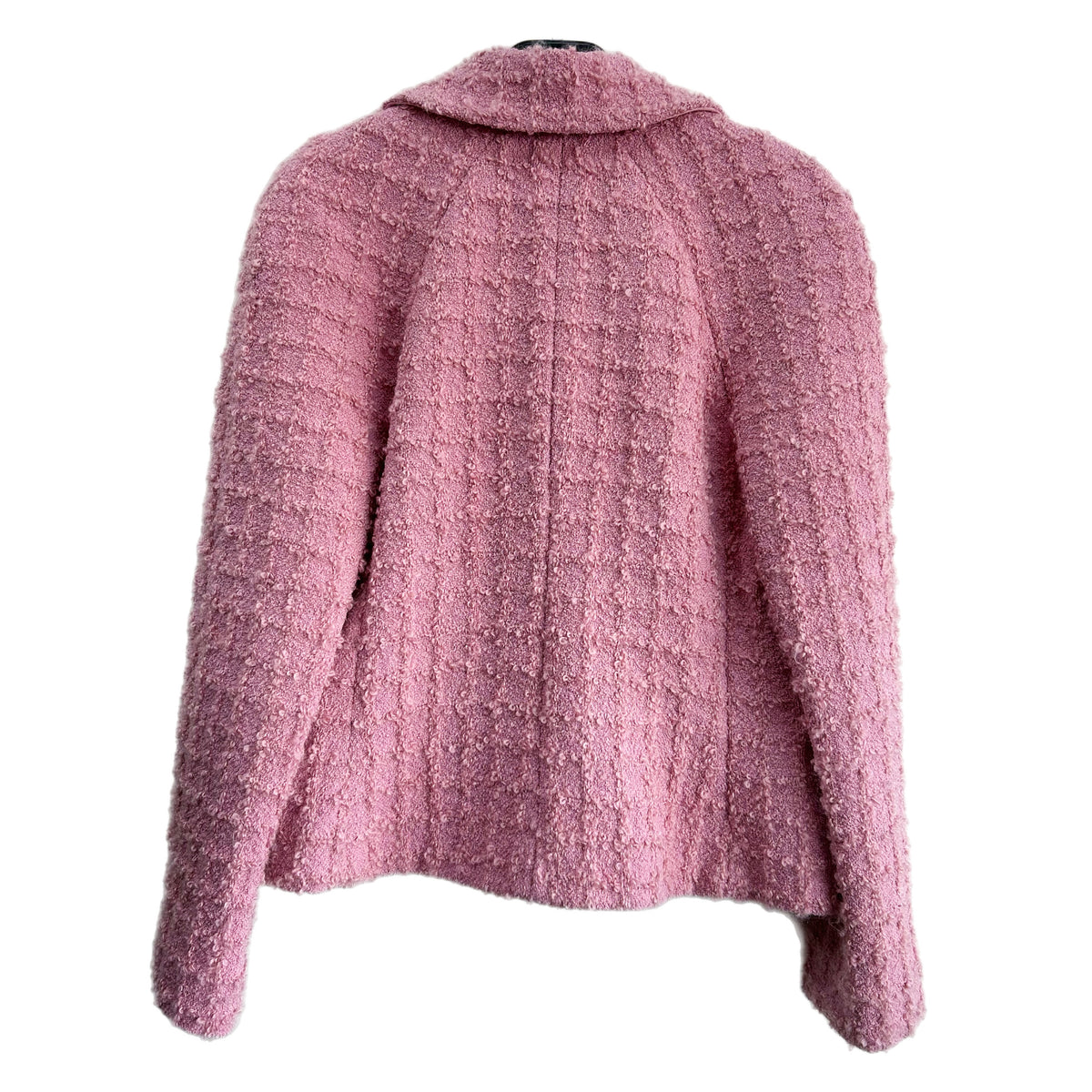 VERSACE - Double Breasted Bouclé Tweed Pink Jacket Sz IT 42
