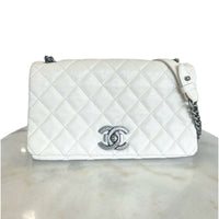 CHANEL - City Rock Leather Cream Flap Bag