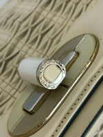 BVLGARI - Isabella Rossellini Cream Leather Bag & Strap