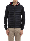 MONCLER - Maglia Tricot Hooded Navy Cardigan Sz XL