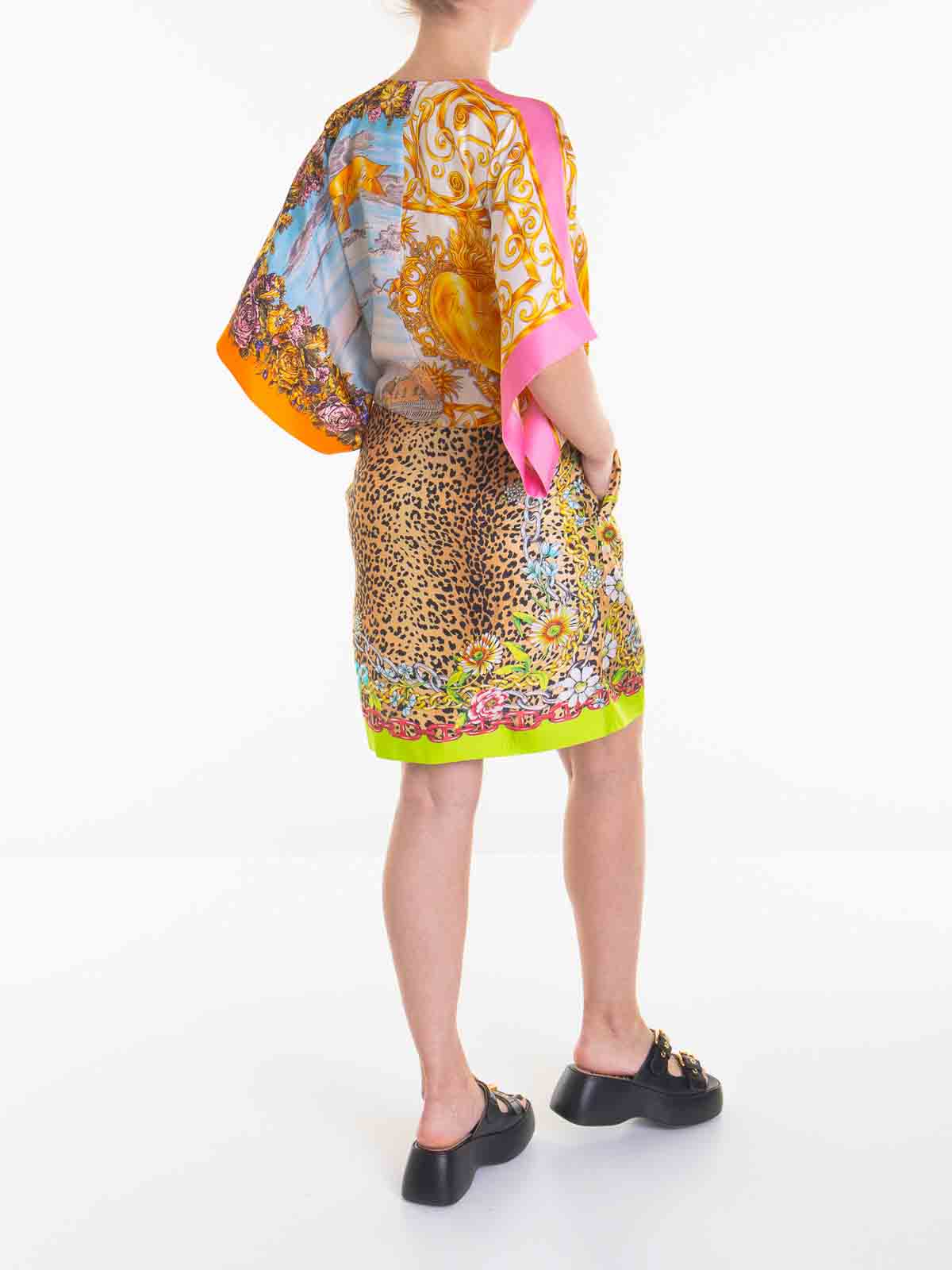 MOSCHINO - Silk Twill Foulard Print Dress Sz 44
