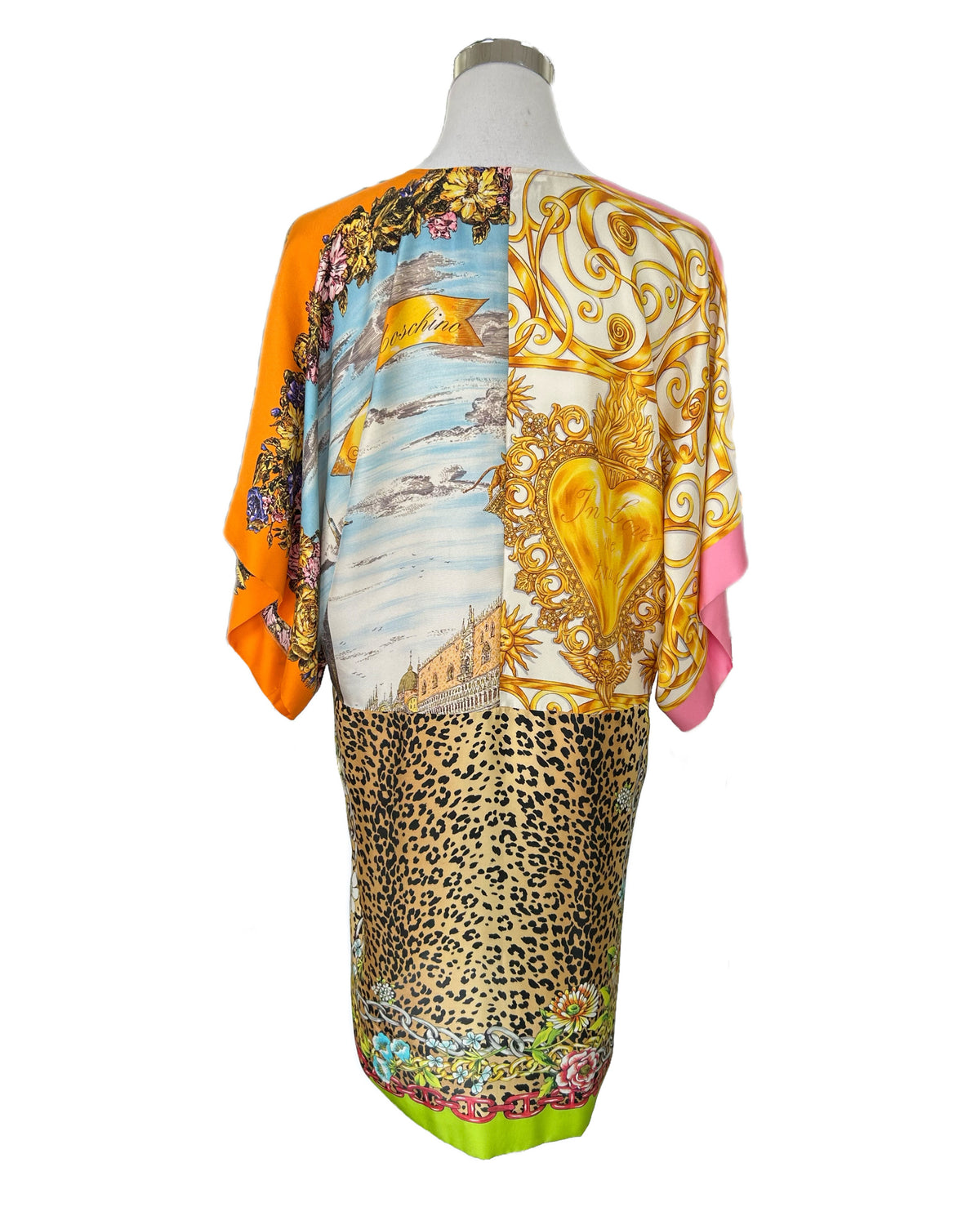 MOSCHINO - Silk Twill Foulard Print Dress Sz 44